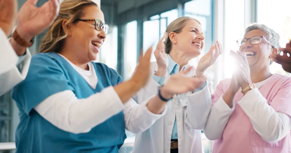 Nurses clapping