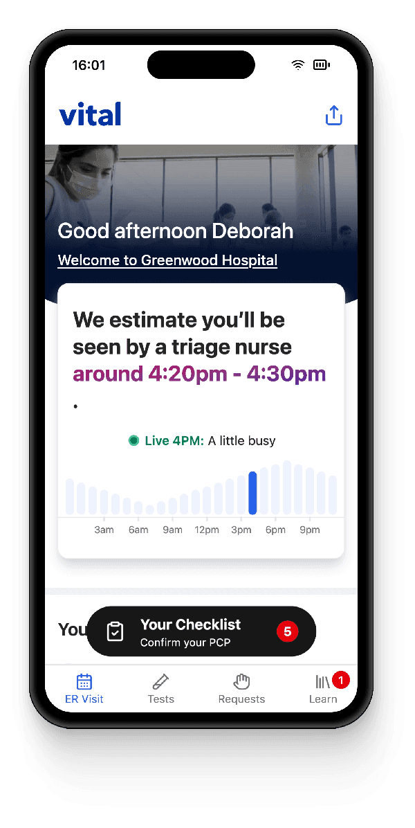 Vital Emergency on mobile phone app