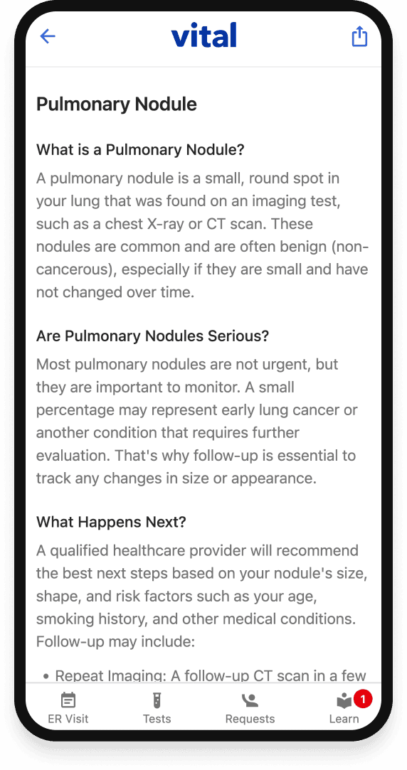 Patient education and follow-up details