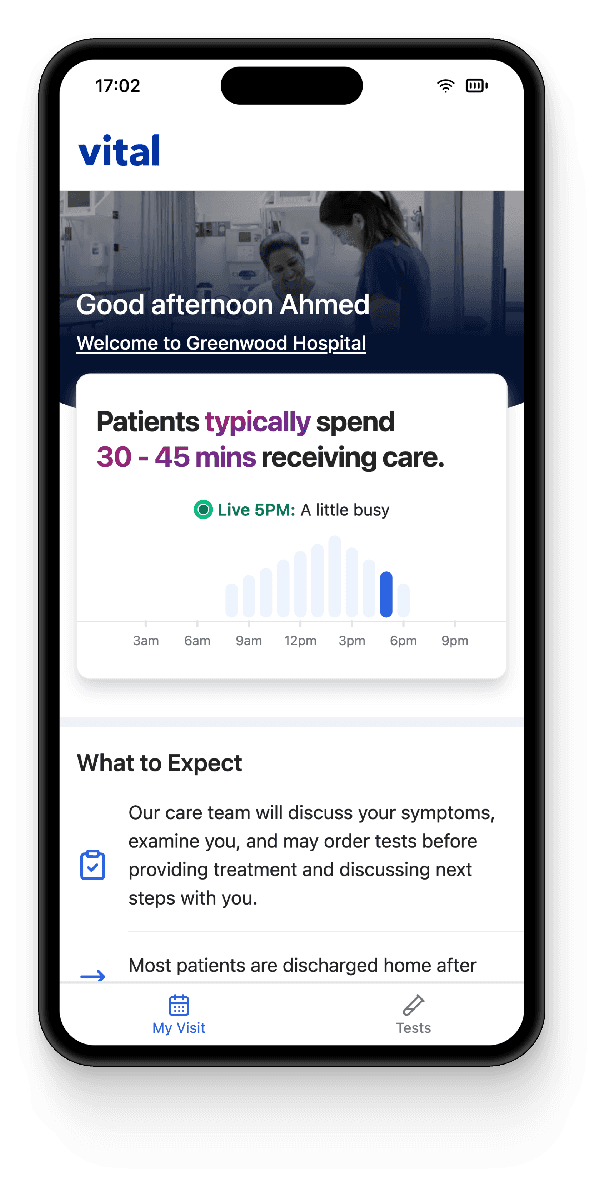 Vital Urgent Care on mobile phone
