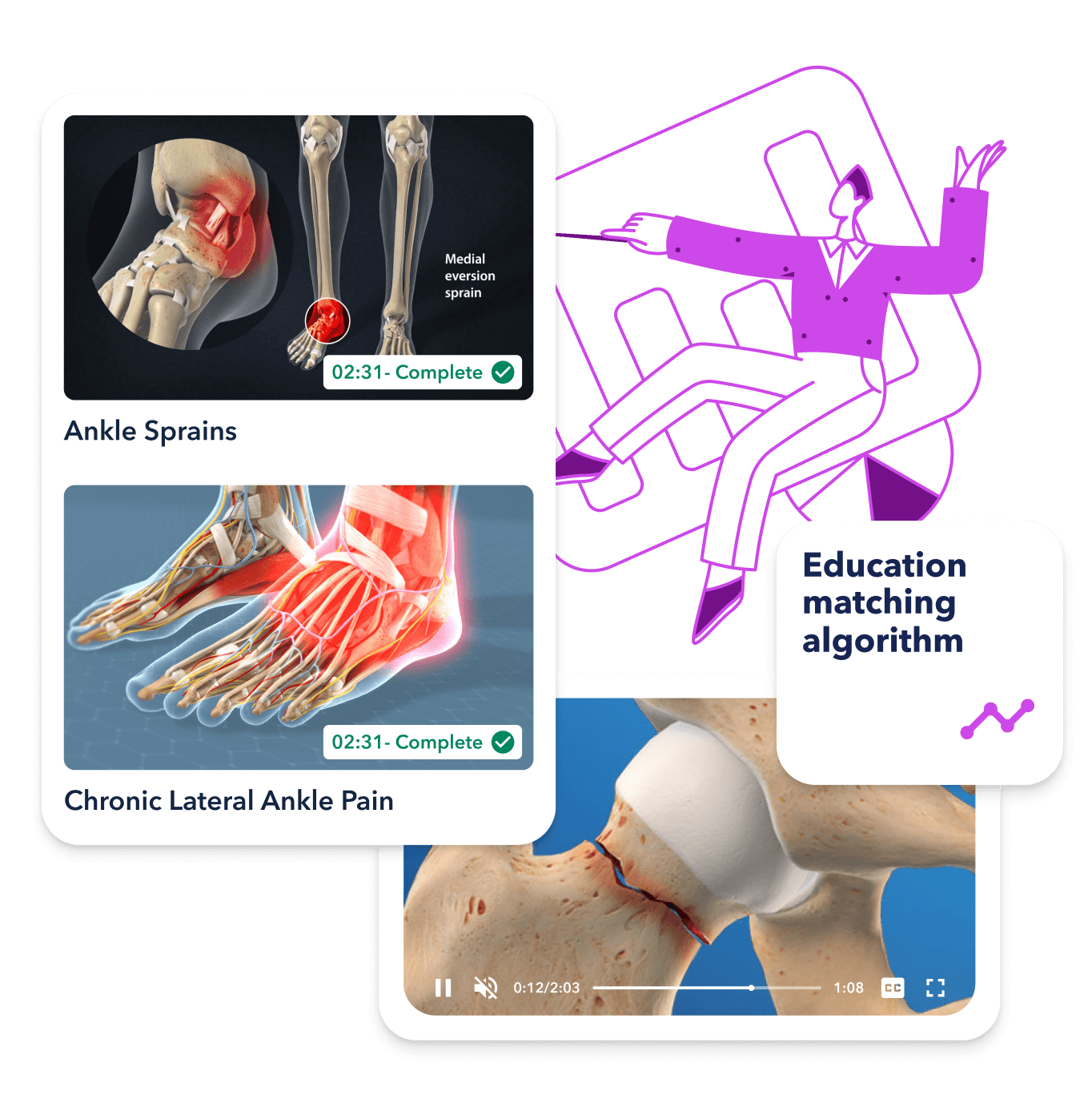 Illustration showing AI analyzing medical injuries