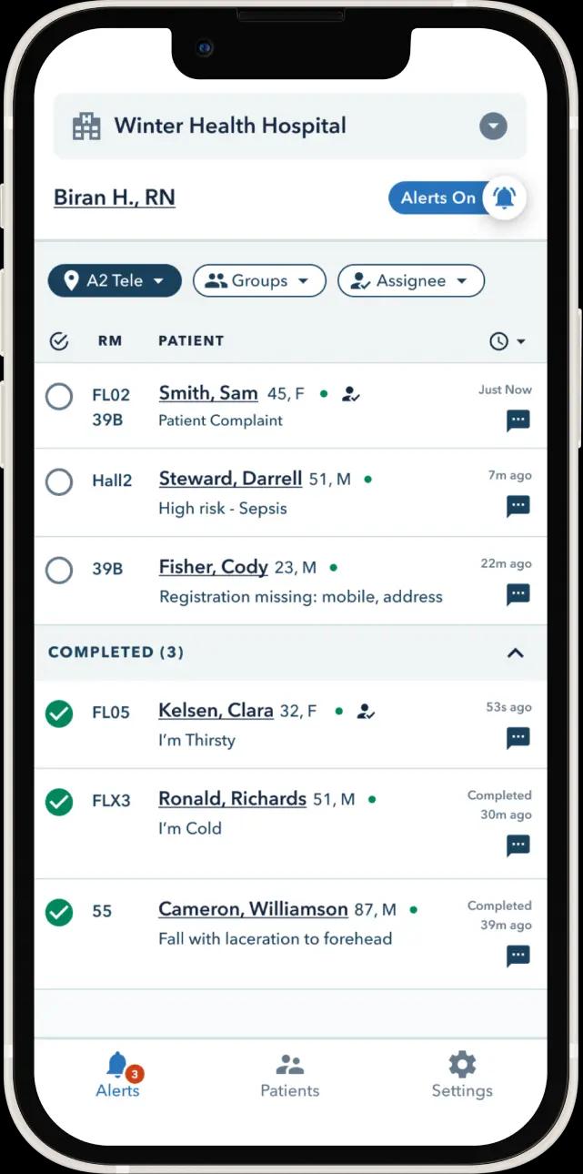 CareAssist displayed on an iPhone