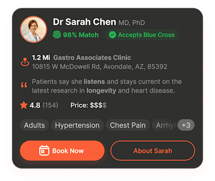 A paid profile on Vital Care Finder stands out for more business, including integrations with online booking or fax, headshots, a bio, pricing, and deep provider profile.