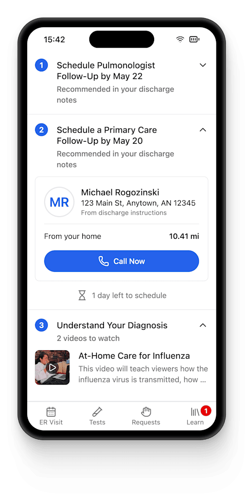 Vital app on mobile phone