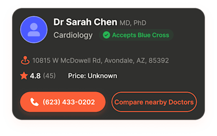 All US providers get a basic profile based on publicly available data (usually CMS). These may show competing or alternative doctors.
